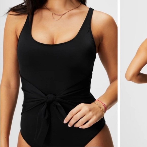 Scoop Tie Back Shaping One-Piece Swimsuit small Fabletics - Picture 1 of 3
